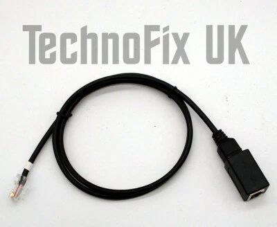 TECHNOFIX UK 1m 8p8c RJ45 Microphone extension cable for Yaesu FT-857 FT-891 FT-897 etc.