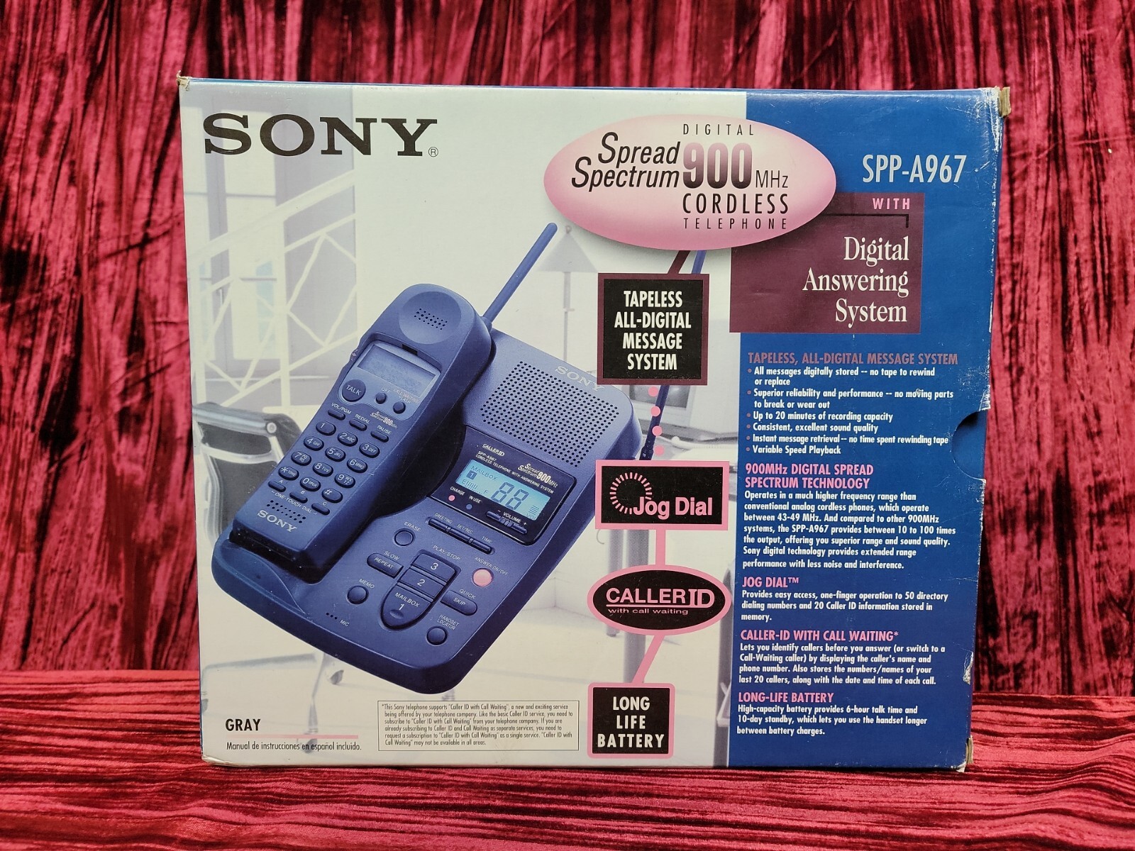 NEW Sony Cordless Telephone SPPA967 Digital Answering Machine 900Mhz