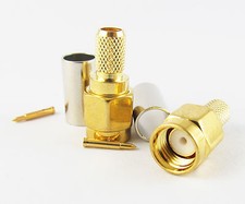 100pcs RF Connector SMA Male Plug Straight Crimp for RG58 RG142 RG223 RG400