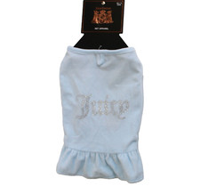 Juicy Couture Blue Terry Velour Bling Dress Pet Dog Apparel Size XS/S