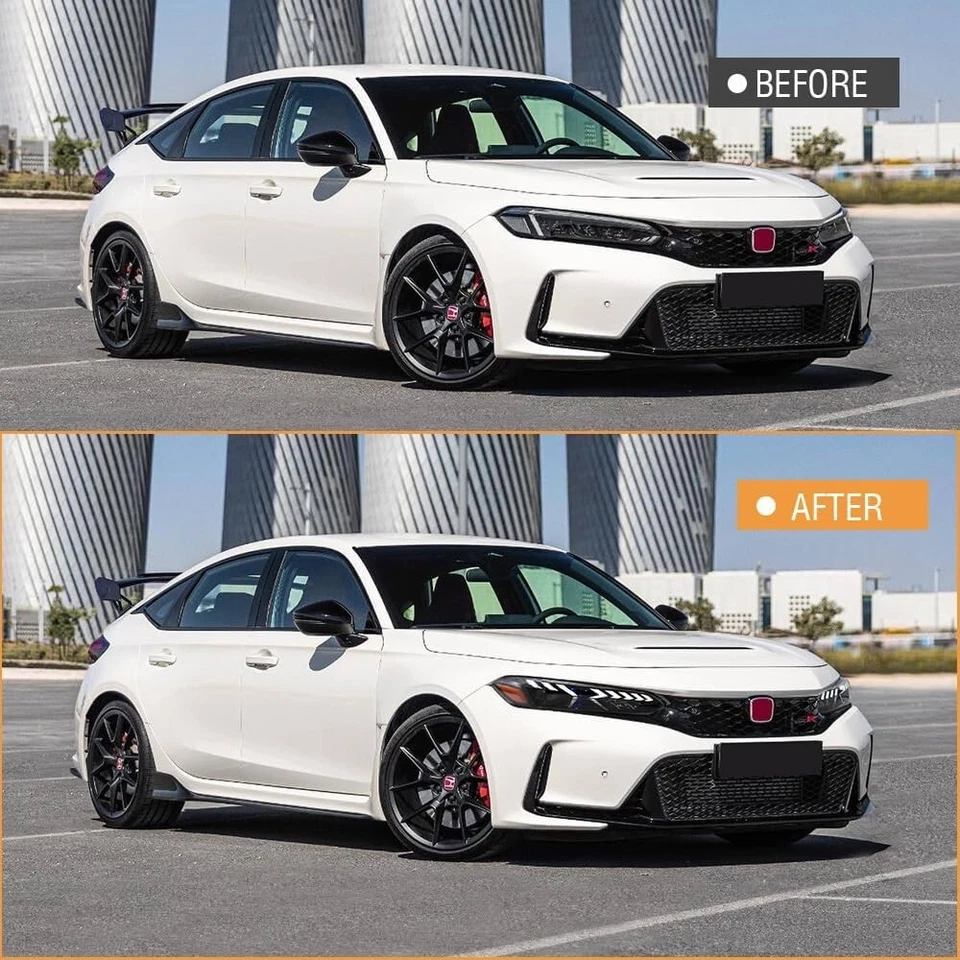 For 2022-2025 Honda Civic LED Headlights Black Housing Pair Left+Right - Image 2 of 4