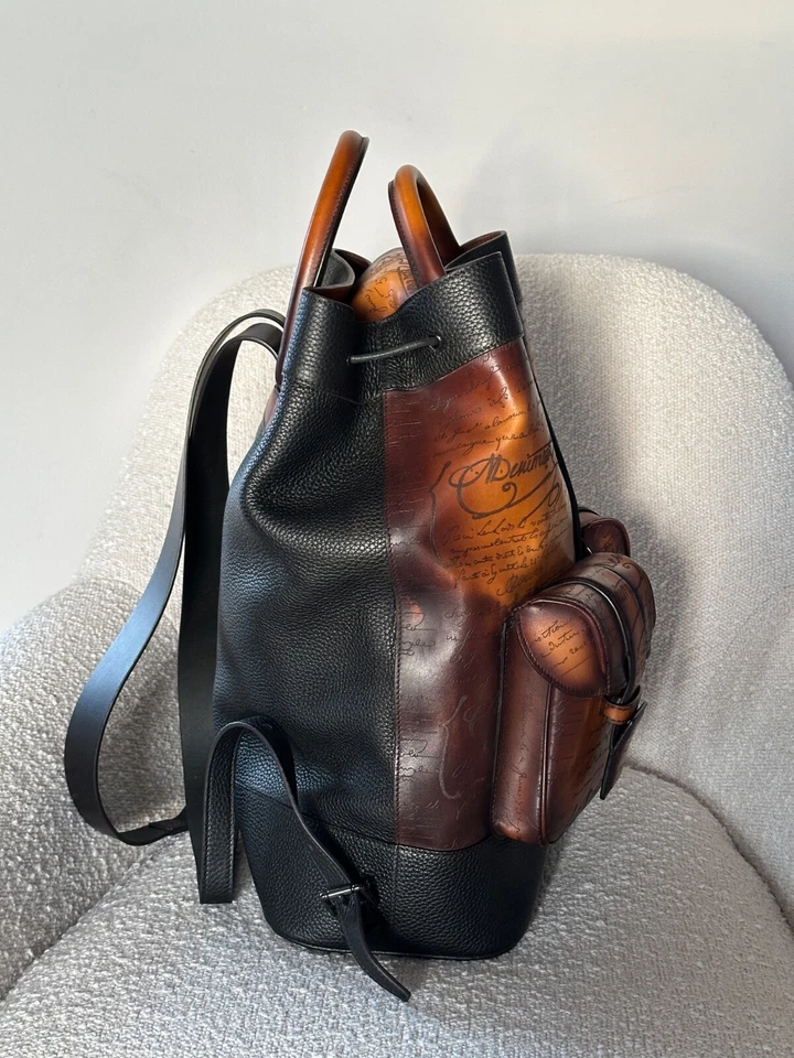 100% Подлинный Berluti горизонт скритто коричневый кожаный рюкзак сумка RRP £ 3900 новый - Изображение 4 из 4
