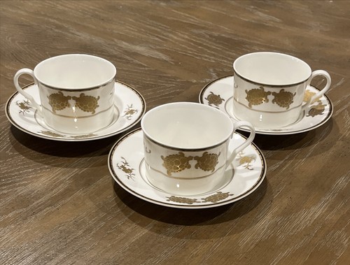 Golden Legend AL017 Cup & Saucer Mikasa Gold Turtles & Flowers VTG 1994 3 Set - Picture 3 of 14