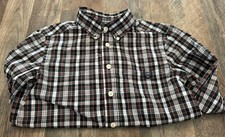 CHAPS Boy's Long Sleeve Button Down Dress Shirt size 8 Plaid Shirt Easy Care