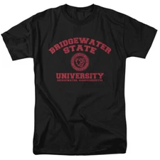 Bridgewater State University Adult T-Shirt Circle Logo, Black, S-5XL