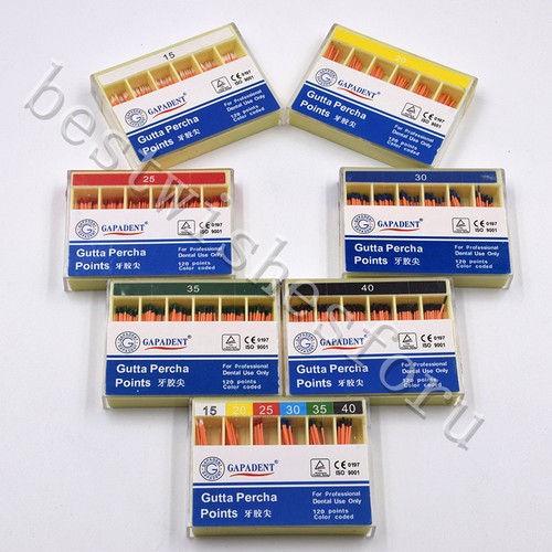 Dental Absorbent 120 Points Gutta Percha Taper Endodontic Zinc Oxide GAPADENT - Picture 2 of 18