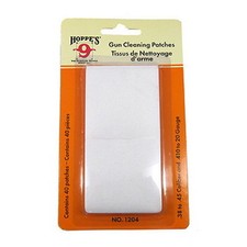 Hoppes Gun Cleaning Patches No 4, 38 to 45 Cal/410 to 20 Ga, 40 pack, mgh 1204