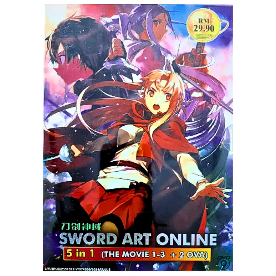 Anime DVD Sword Art Online 5 in 1 (3 Movies + 2 OVAs) English Dubbed All Region - Image 2 of 4