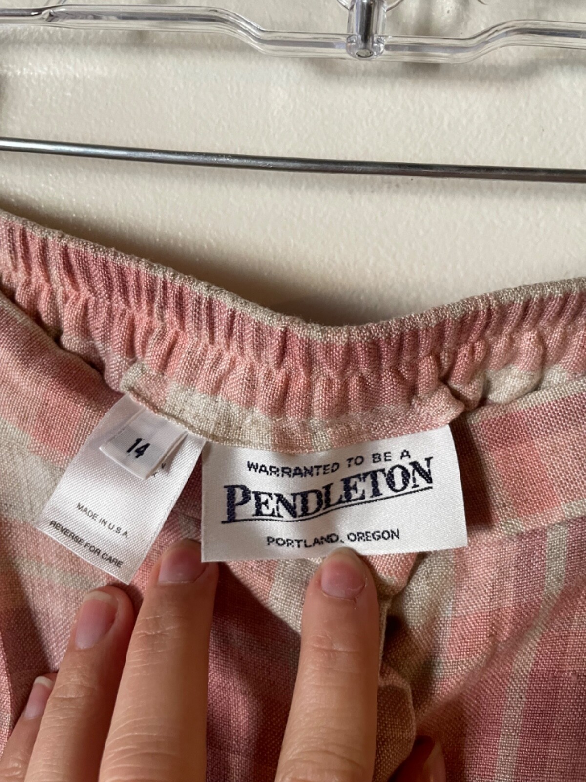 Womens Pendleton Pink Plaid Button Down Midi Flar… - image 2