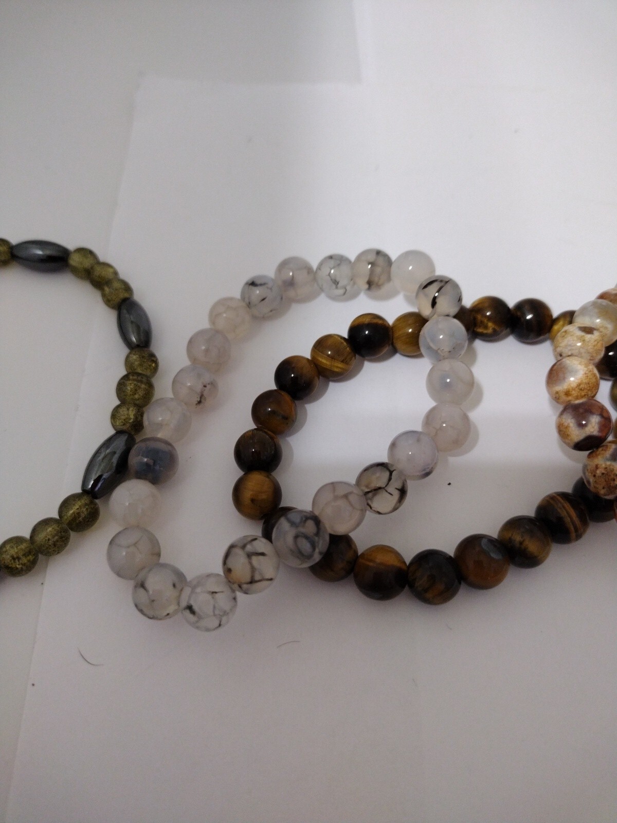 5 Strtchy Braclets Semiprecious - image 4