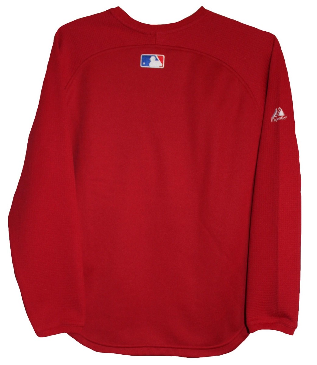 PHILADELPHIA PHILLIES MLB Red Authentic Majestic Long Sleeve