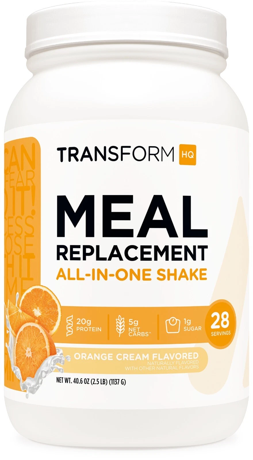 TransformHQ Meal Replacement Shake Powder (Orange Cream) Bottle