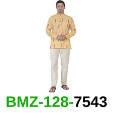 ITOS365 Men's Cotton Short Kurta Pant Handloom Shirt with Pocket Long Sleeve, XL