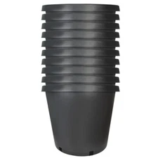 10 Pack 15 Gallon Injection Molding Premium Plastic Plant Pots Nursery Pots