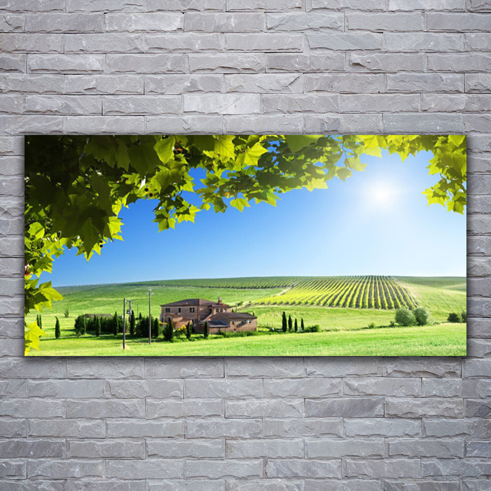 Tableau paysage automnal pour salon impression sur toile grand format 120x60