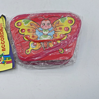 Vintage Butterfly Paper Accordion Childs Childrens Kids Toy New In Pkg