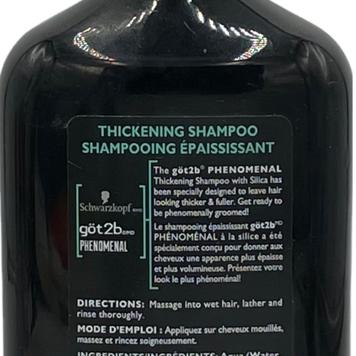Schwarzkopf Got2b Phenomenal Thickening Shampoo for Men 16.9 oz Fresh Scent HTF - Picture 3 of 4