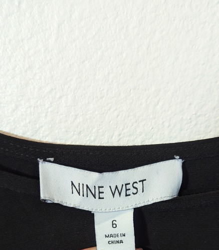 Nine West Women's Dress Long Sleeve Black Knee Length Size 6 - Picture 21 of 24