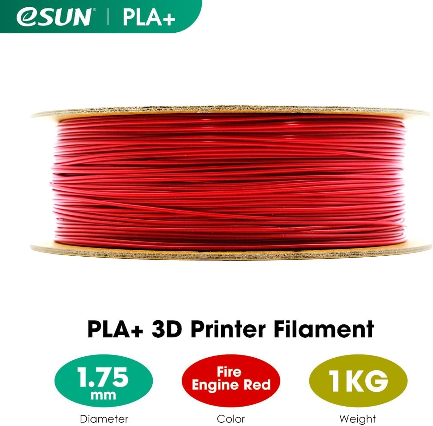 eSUN RED Enhanced Toughness PLA Plus + 3D printer 1.75mm Filament 1 kg