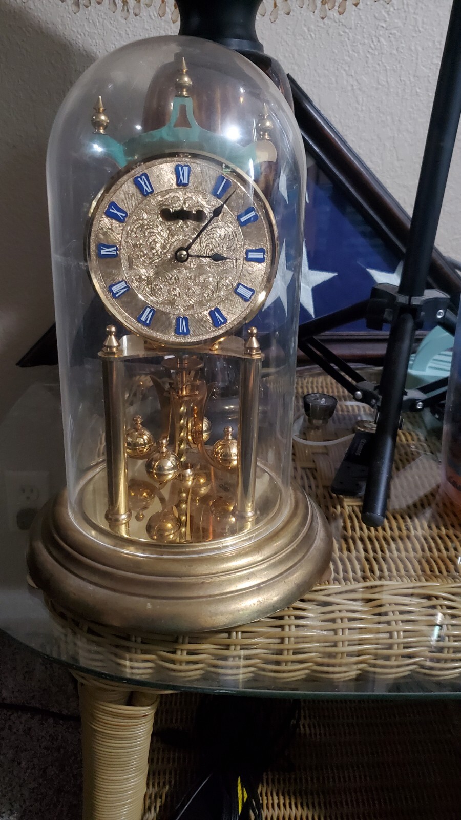 Vintage Welby Kieninger & Obergfell 400 Day Anniversary Torsion Clock Glass Dome eBay