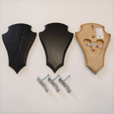 3 szt. Znaki trofeów AF 20,5x13 cm Szpic Sosna komora ciemna 3x Klamry do rogów