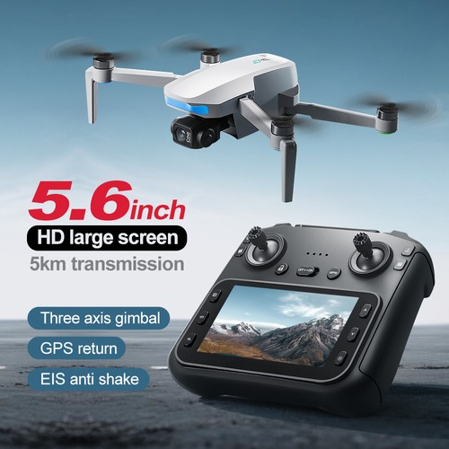 GPS Return 5.6" RC Screen 5G Three Axis EIS Stabilization 4K HD Camera Drone - Picture 5 of 26