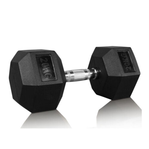 5-30KG Rubber Hexagonal Dumbbells Gym Exercise Strength Training Weight Lifting - Picture 16 of 18