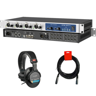 RME Fireface 802 FS USB 2.0 Audio Interface Bundle w/ Headphones & XLR-XLR Cable