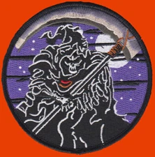 GRIP REAPER SKULL SONS OF OUTLAW 4 inch BIKER ANARCHY PATCH 