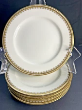 Antique GDA Ch. Field Haviland Limoges 6.12” Bread Plate Gold 1900-1931 Set/5