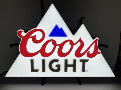 🌟BRAND NEW Coors Light Beer Mountain LED BEER BAR SIGN MANCAVE