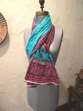 Women's Ladies Printed COTTON SCARF SARONG Beach Wrap 36" x 84" Anwars