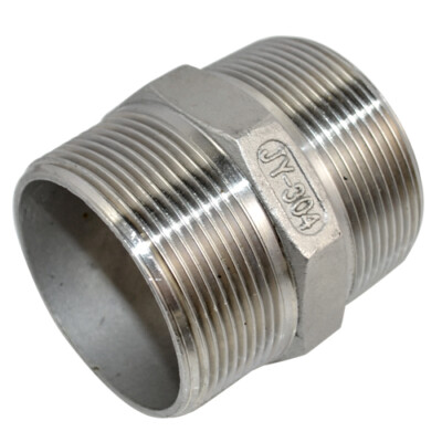 2'' inch Male to Male Pipe Fitting Hex Nipple NPT Stainless Steel 304 connector