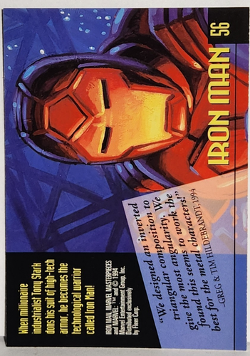 1994 Marvel Masterpieces Gold Signature Hildebrandt #56 Iron Man - Bild 4 von 4