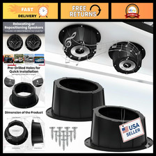 2PCS 6.5" Speaker Pods - Angled Enclosure for UTVs, RVs, Cars, Boats, Trailers -