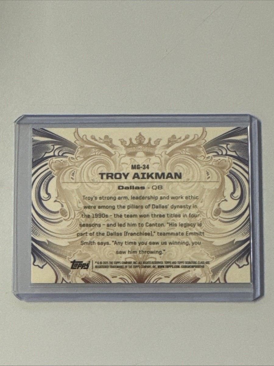 2024 Topps Signature Class Troy Aikman Monarchs Of The Game | eBay