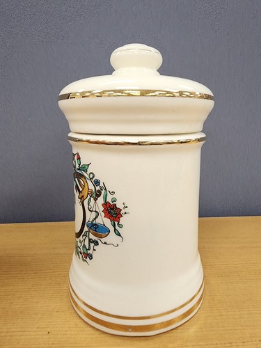Vintage Ceramic Jeanne Robinette California Apothecary Jar & Lid Colchici Semina - Picture 2 of 13