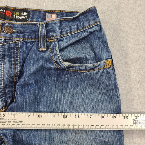 Ariat FR Cat 2 Denim Jeans M5 Slim Straight Tag 34x30 Fit 34x29 Wear Distressed - Bild 10 von 24