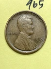 1910-S LINCOLN WHEAT CENT, low mintage date, "Fine" condition #965