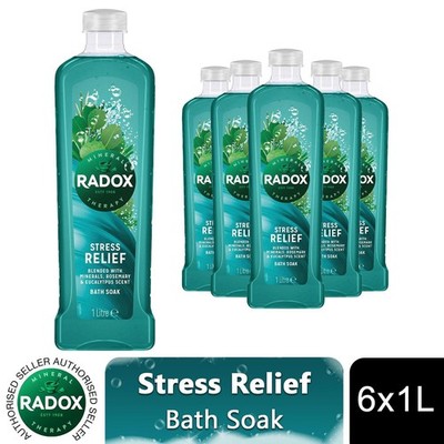 Radox Mineral Therapy Bath Soak Stressabbau, Rosmarin & Eukalyptus Duft 6x1L