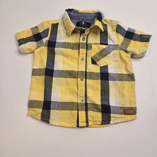 Seven for All Mankind Boys Plaid Short Sleeve Size 18 Months (A1)
