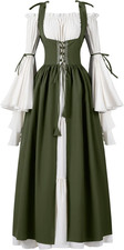 Halloween Renaissance Costume Women, Renaissance Corset Dress, plus Size Medieva