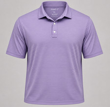 Johnnie-O Shirt Mens XL Purple Striped Short Sleeve Performance Golf Polo