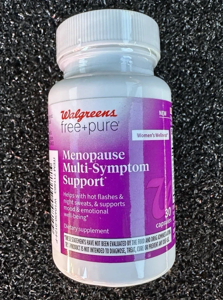 2x Botellas Walgreens GRATIS + PURO Menopausia Soporte Multi-Síntomas ~ 30 Cápsulas Cada Una Foto 4 de 4