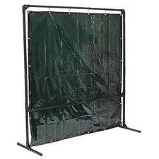 Image of Welding Curtain with Metal Frame, 6' x 6'