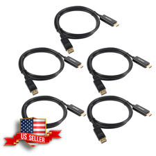 DisplayPort to HDMI Cable 6 Ft Male to Male Gold Plated