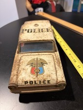 Taiyo World Toy Japan Ford Galaxie Police Dept tinplate friction car c. 1963