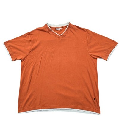 Angelo Litrico Orange V-Neck Cotton XXL Men's T-Shirt NWT