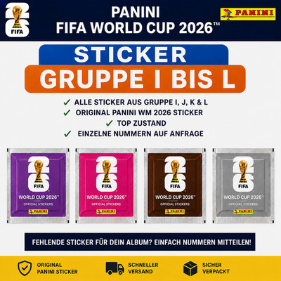 Panini World Cup 2026 Stickers Group I-L - NEW