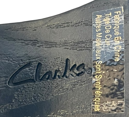 Stivali donna Clarks pelle borchie tacco basso marrone taglia US 8M stivaletti fibbia - Foto 11 di 13